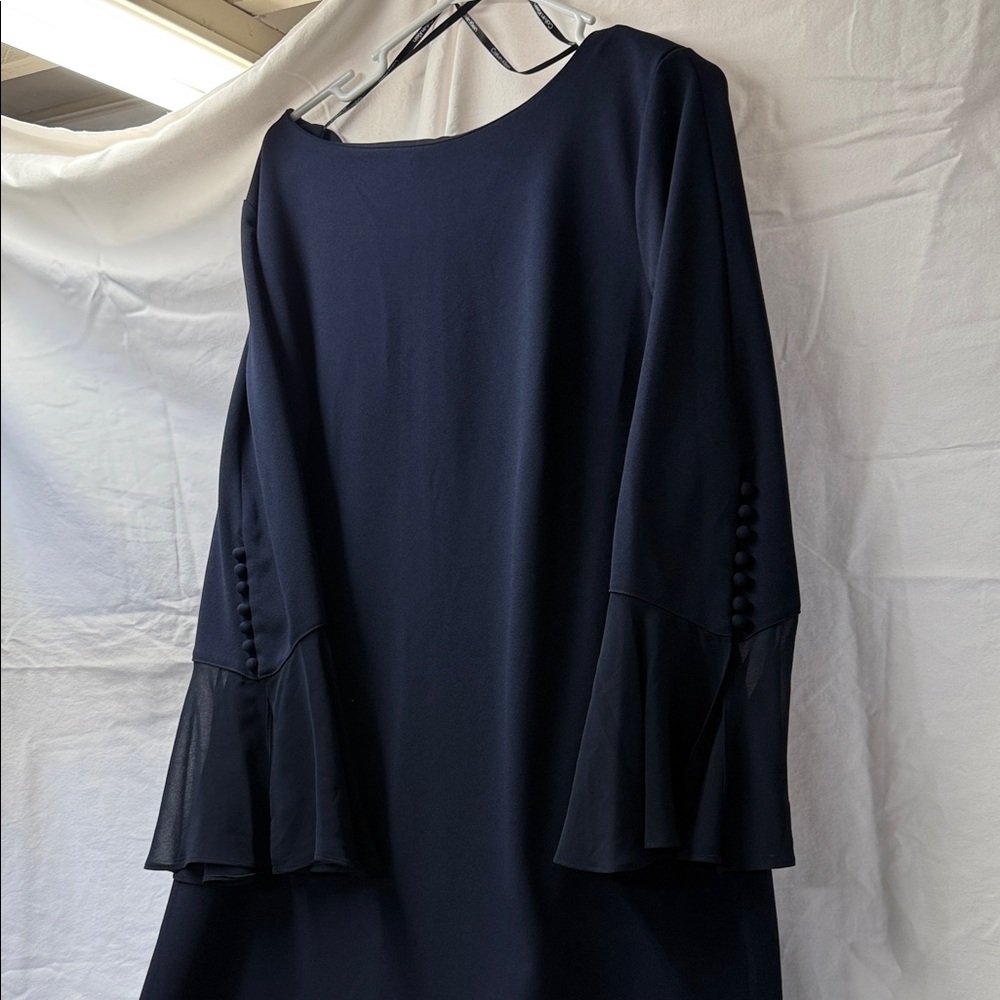 Calvin Klein Navy Long Sleeve Dress - Picture 11 of 12
